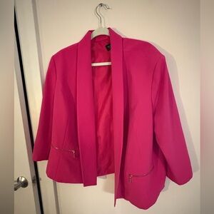 Plus size pink blazer